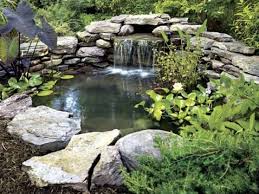 Garten Teich Anlage Bepflanzungen Grosse Flache Steine Wasserfall Gartenteich Selber Bauen Wasserfall Garten Gartenteich