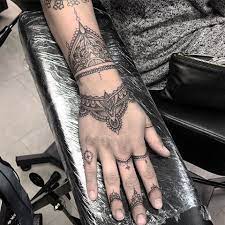 Mandala Hand And Finger Tattoo Hand And Finger Tattoos Wrist Hand Tattoo Wrist Tattoos For Women
