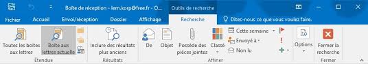 Outlook 2016 Recherche Instantanee Mediaforma