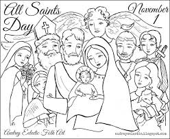 All Saints Day Festivities Audrey Eclectic Folk Art Saint Coloring All Saints Day Coloring Pages