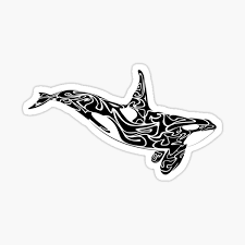 Peter falcone, super genius tattoo, seattle wa, color tattoo, pacific northwest tribal native american art, orca, killer whale. Killer Whale Tattoo Stickers Redbubble