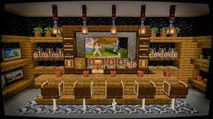 Iron bars are blocks that serve a similar purpose to glass panes, but made of iron instead of glass. How To Build A Bar In Minecraft 1 14 Interior Tutorial Youtube