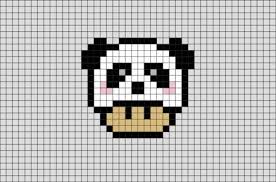 Klicke Um Das Bild Zu Sehen Panda Mario Mushroom Pixel Art Art Mario Mushroom Panda Pixel Pixel Art Pixel Art Grid Pixel Art Pattern