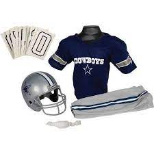 Franklin Sports Nfl Dallas Cowboys Youth Licensed Deluxe Uniform Set Medium Walmart Com Dallas Cowboys Uniforms Franklin Sports Youth Football Uniforms