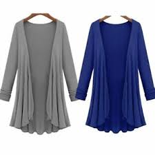 Details About Lightweight Women Long Sleeve Knitted Open Front Loose Cardigan Sweater