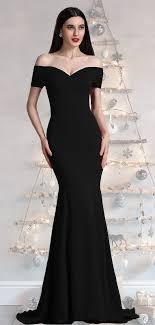Edressit Elegant Black Off Shoulder Mermaid Formal Dress 00165200 Formal Dresses Dresses Gowns Dresses