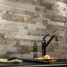 Peel N Stick Wall Tiles Acp Announces Debut Of New Aspect Peel Stick Stone Ti Decorative Tile Backsplash Rustic Kitchen Backsplash Stone Backsplash Kitchen