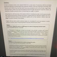 Founded in rui'an hong kong. Solved Question 1 A Novel Coronavirus Cov Now Named Co Chegg Com