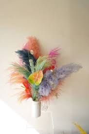 Who Needs Flowers When You Can Have Colored Pampas Grass Flower Arrangements Colorful Flowers Beautiful Flowers