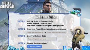 Garena shares a lot of free codes on its official social. Ros Redeem Code 2021 Check Ros Redeem Code List January 2021 Rules Of Survival Free Diamonds Ros Gift Redemption