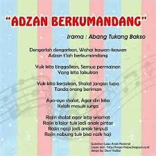 Adzan Berkumandang Iman Lagu Lirik Lagu