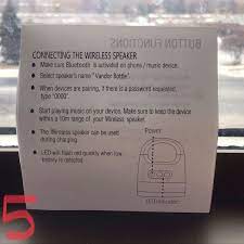 Manual For Speaker Water Bottle Page 5 Speaker Bottle Power Led
