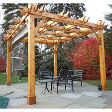 Devis véranda gratuit sans engagement. 10 Ft X 10 Ft Cedar Breeze Pergola With Canopy Buy Online In Luxembourg At Luxembourg Desertcart Com Productid 18837633