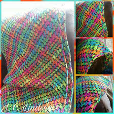 Blacklight Blanket Crochet Throw Blanket Blanket Pattern Blanket