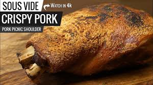 It's large, wide and thick, and it's generally sold as a boneless roast to make it easier to slice after cooking. Sous Vide Crispy Pork Picnic Pork Shoulder Sous Vide Youtube