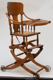 227 Antique Oak Convertible Baby S Highchair Rocker Lot 227 Antique High Chairs Vintage High Chairs Antique Oak Furniture