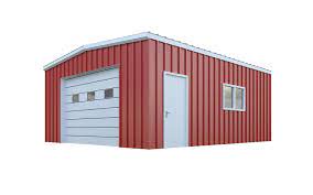 Using 6x6's 12' tall in the front and 10' at the back. 24x24 Garage Package Plans General Steel Shop