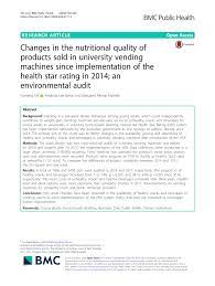 Coffee vending machines for workplaces and public locations. Pdf Changes In The Nutritional Quality Of Products Sold In University Vending Machines Since Implementation Of The Health Star Rating In 2014 An Environmental Audit