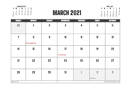 The variations range from yearly calendars on a single page (the whole year at a glance) to quarterly calendars on 4 pages (3 months/1 quarter on one page). March 2021 Calendar Canada Printable Free Printable 2021 Monthly Calendar With Holidays