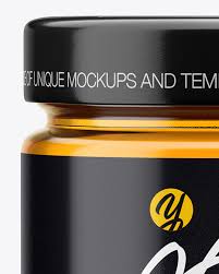 Download Honey Jar Mockup In Jar Mockups On Yellow Images Object Mockups PSD Mockup Templates