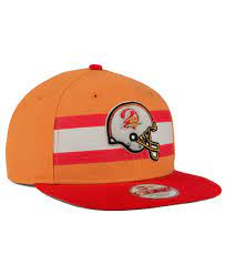 Maybe you would like to learn more about one of these? Ktz Synthetic Tampa Bay Buccaneers Retro Striped 9fifty Snapback Cap In Orange Red Orange For Men Lyst