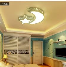 Blue Moon Stars Children Room Lights White Lights Color Modern Cartoon Led Ceiling Lamp Bedroom Ceiling Design Bedroom Ceiling Lamps Bedroom Lamps Living Room