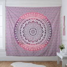 Find cool ikat prints, floral designs, and medallion patterns to complete your apartment décor. Pink Purple Medallion Printed Tapestry