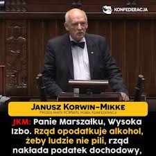 Polityk w 1966 roku poślubił ewę mieczkowską, z którą ma dwóch synów: Konfederacja Janusz Korwin Mikke Punktuje Podwyzke Akcyzy Na Alkohol I Wyroby Tytoniowe O 10 Facebook