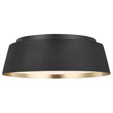 Black And Gold Flush Mount Ceiling Light Asher Flushmount By Ed Ellen Degeneres At Lumens Com Flush Mount Ceiling Lights Light Fixtures Flush Mount Black Ceiling Lighting