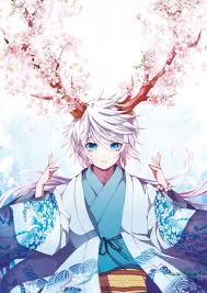 Imagen Anime Original Kanola U Long Hair Single Tall Image Blue Eyes 1772x2504 403293 Es Anime Kimono Cute Anime Guys Boy With White Hair