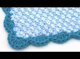 How to work half double crochet. Crochet For Knitters Scalloped Edge Youtube