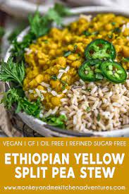 Ethiopian Yellow Split Pea Stew Kik Alicha Monkey And Me Kitchen Adventures Yellow Split Peas Ethiopian Food Delicious Healthy Recipes