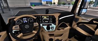Ets 2 Mercedes Actros Mp4 Beige Dark Grey Interior 1 39 X V 1 0 Trucks Mods Interieurs Other Mercedes Mod Fur Eurotruck Simulator 2