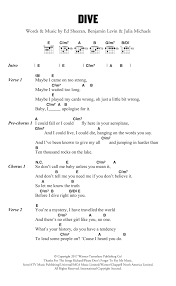 Dive Sheet Music Ed Sheeran Guitar Chords Lyrics So let me know the truth. dive sheet music ed sheeran guitar chords lyrics