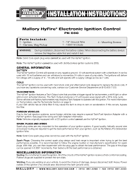 Hyfire pro cd ignition control figure 2. Mallory Hyfire Electronic Ignition Control Manualzz