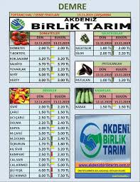 Demre Hal Fiyatlari Ve Piyasasi 2019 2020