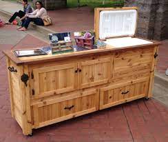 Rustic Pizza Prep Table Google Search Outdoor Cabinet Diy Outdoor Bar Wooden Cooler