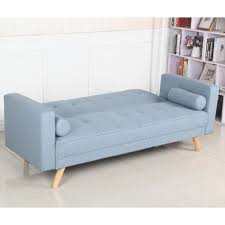 Il se déplie pour faire un lit d'appoint de 100 x 188cm assez. Canape Convertible Scandinave Tissu Bleu Clair Lucian Canape Convertible Pas Cher