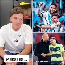 Julian alvarez: "Cuando llegué al Manchester City y Guardiola me recibió en  su despacho, lo primero que me dijo fue: "Eres argentino, ¿verdad? Y  jugaste con Messi en la selección nacional". Le