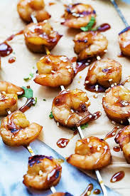 Shrimp scampi skewers ingredients 1 pound raw large or jumbo shrimp, peeled and deveined (tails left on or off) thread the shrimp and sliced lemons onto skewers. Teriyaki Shrimp Skewers Creme De La Crumb