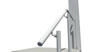 The installer fastened the top end of. Aluminium Handrail For Steps And Landing Suitable For Any Angle Simplified Building