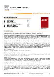 How do you write a cover letter for a research paper? Pdf Signal Processing A Publication Of The European Association For Signal Processing Eurasip Jayashree Karmakar Academia Edu