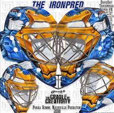 Rinne's new mask as designed by dave gunnarsson. Pekka Rinne Goes Full Iron Man For His Latest Nashville Predators Mask Article Bardown