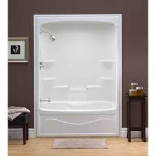 Mirolin Liberty 60 Inch 1 Pc Acrylic Tub And Shower Ts5l Home Depot Canada 1025 Wolseley Shower Tub Bathtub Shower Combo One Piece Tub Shower