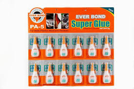 It usually comes in a small tube, and is often sold as super glue or krazy glue. China Super Glue Pa 5 China Super Glue Cyanoacrylate Adhesive
