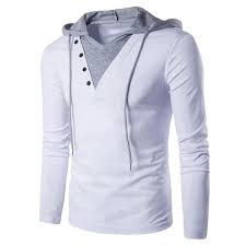 Drawstring Hooded T Shirt White 4f03779616 Men S Clothing Men S Tops T Shirts Men S Moda Masculina Dicas Moda Masculina Casual Moda Social Masculina