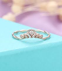 Art Deco Wedding Band Rose Gold Baguette Diamond Ring Etsy Gold Wedding Band Sets Art Deco Wedding Band Wedding Band Sets