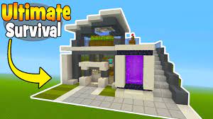 This easy survival minecraft easy modern house tutorial shows how to build an easy modern survival house that is easy for your modern needs on your survival minecraft world on any version of minecraft! Minecraft Tutorial How To Make The Ultimate Modern Survival House Ultimate Survival House Youtube