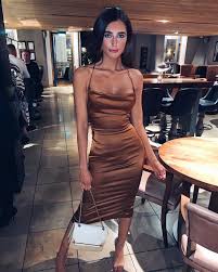 And these days, our idea of a wild night out is a dinner party with friends, whether that's at someone's house or a restaurant. 2020 Summer Dinner Outfit Neon Satin Lace Up Women Long Midi Dress Bodycon Backless Elegant Party Sexy Club Clothes Dresses Aliexpress