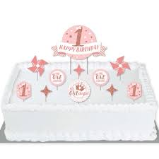 1st birthday party supplies — first birthday ideas & themes. 1st Birthday Little Miss Onederful Girl First Birthday Party Cake Decorating Kit Happy Birthday Cake Topper Set 11 Pieces Bigdotofhappiness Com